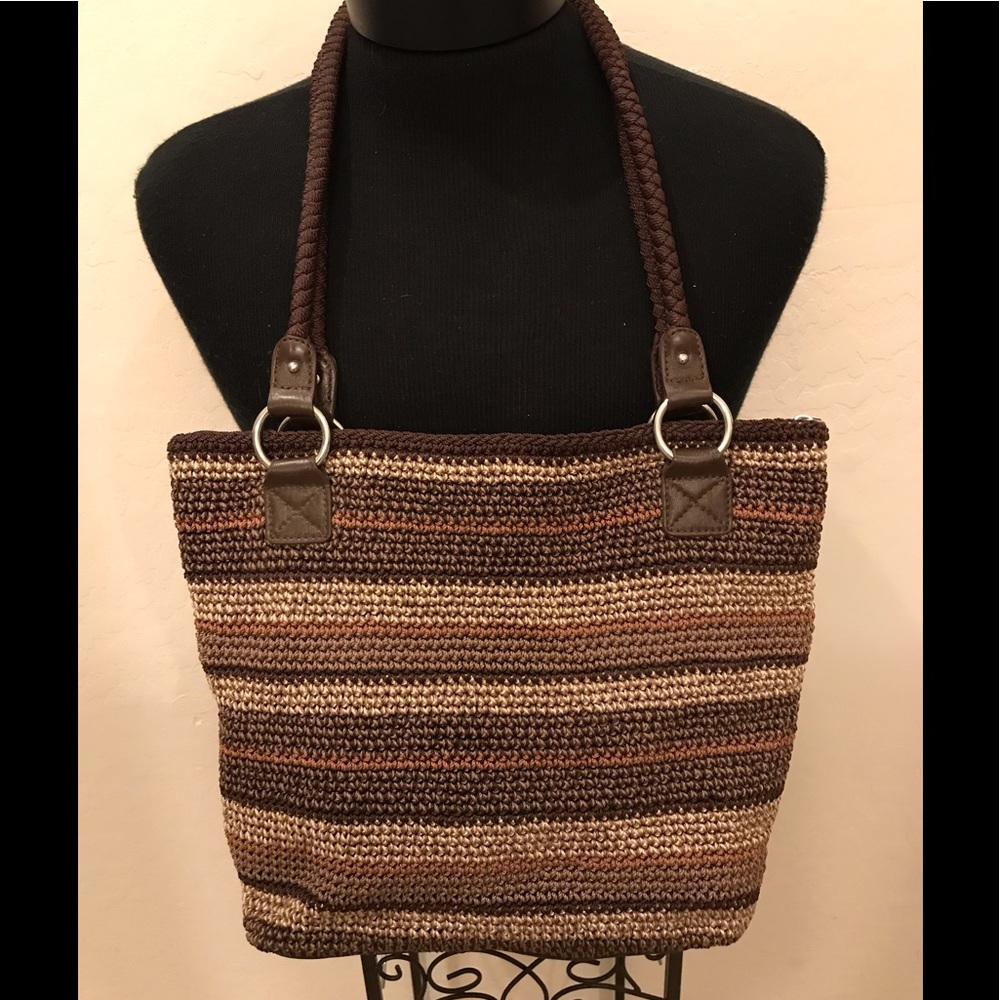 NEW Woven Knit Striped HOBO BAG